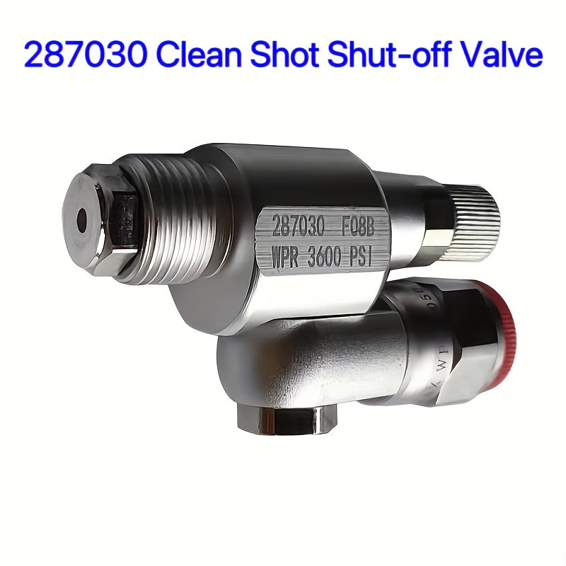 287030 Clean Shot Shut-off Valve 3600PSI High Pressure Airless Paint Sprayer Shut Off Swivel Joint Elbow Connector Stop Paint Flow Instantly Anti-Leak Rotating Control Valve Replacement Accessory For Wall Furniture Fence DIY & Painting Spraying Tools