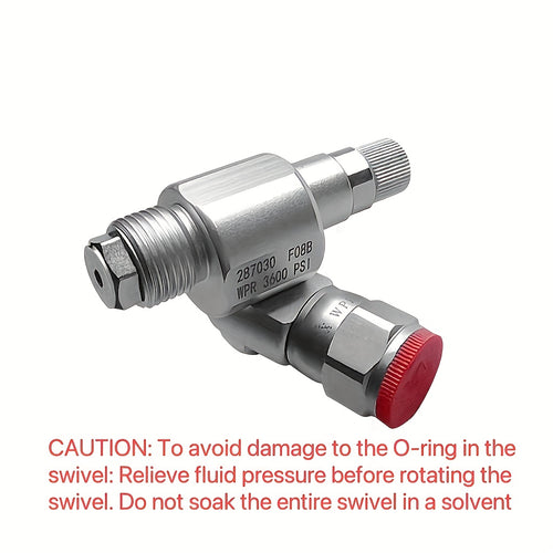 287030 Clean Shot Shut-off Valve 3600PSI High Pressure Airless Paint Sprayer Shut Off Swivel Joint Elbow Connector Stop Paint Flow Instantly Anti-Leak Rotating Control Valve Replacement Accessory For Wall Furniture Fence DIY & Painting Spraying Tools