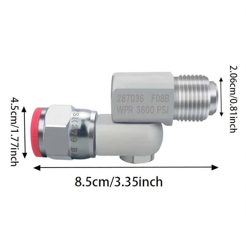 High Pressure 3600PSI Airless Sprayer Swivel Connector 287036 F08B 180° Elbow Rotating Joint Anti-Kink Paint Gun Accessory for Contractor DIY Painting