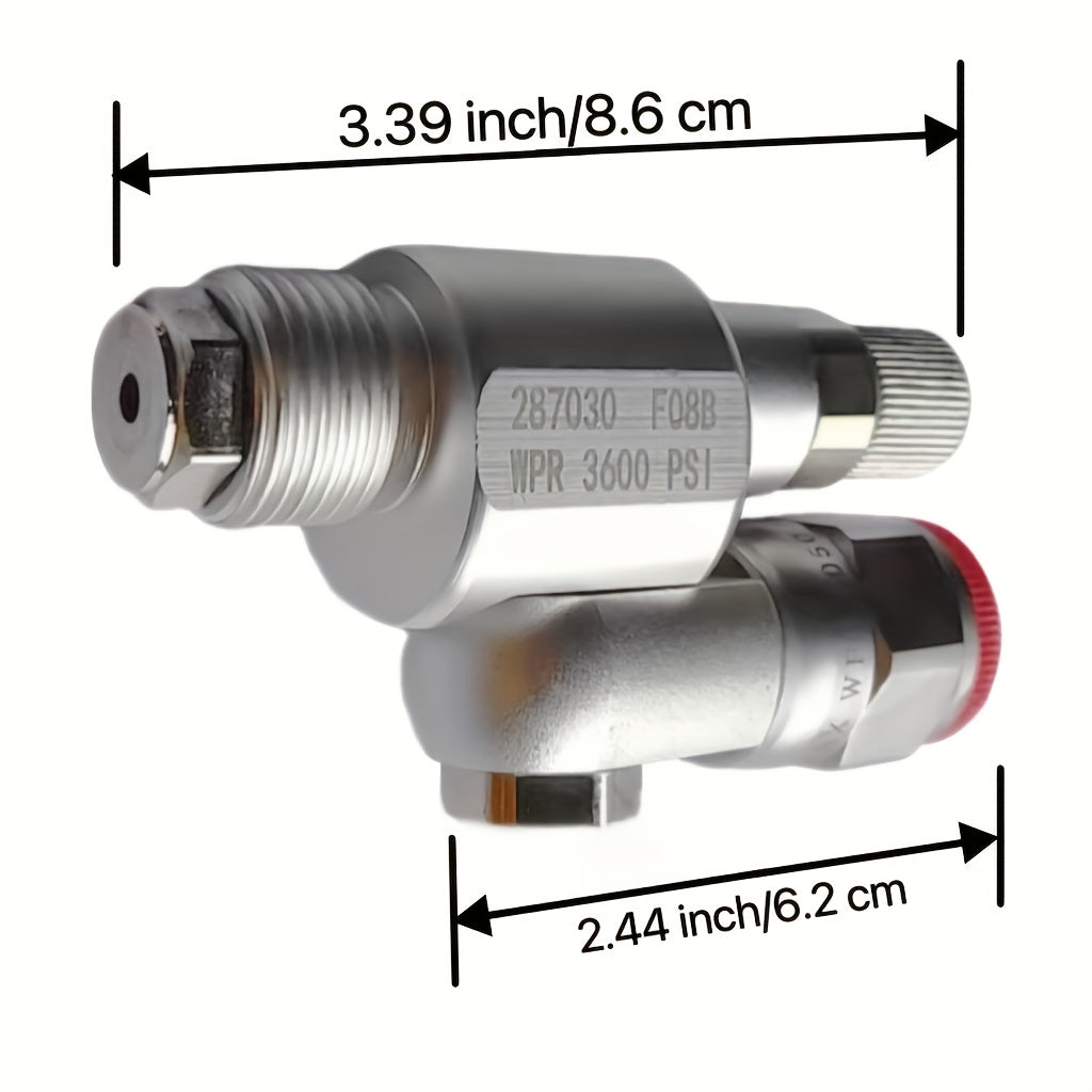 287030 Clean Shot Shut-off Valve 3600PSI High Pressure Airless Paint Sprayer Shut Off Swivel Joint Elbow Connector Stop Paint Flow Instantly Anti-Leak Rotating Control Valve Replacement Accessory For Wall Furniture Fence DIY & Painting Spraying Tools