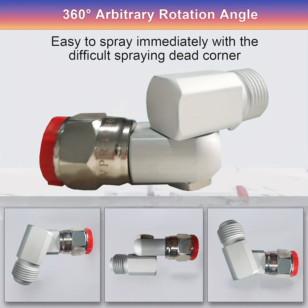 High Pressure 3600PSI Airless Sprayer Swivel Connector 287036 F08B 180° Elbow Rotating Joint Anti-Kink Paint Gun Accessory for Contractor DIY Painting