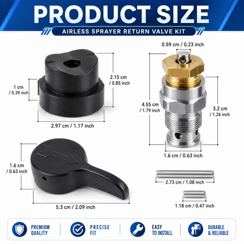 235014 Airless Prime Spray Valve Drain Valve Kit, Compatible with Graco 190ES 210 230 295 390 395 490 495 595 3400 Airless Paint Sprayers