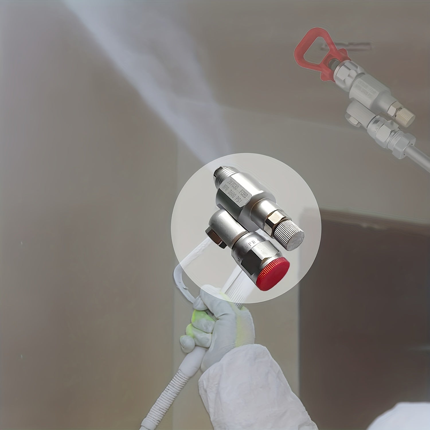 287030 Clean Shot Shut-off Valve 3600PSI High Pressure Airless Paint Sprayer Shut Off Swivel Joint Elbow Connector Stop Paint Flow Instantly Anti-Leak Rotating Control Valve Replacement Accessory For Wall Furniture Fence DIY & Painting Spraying Tools