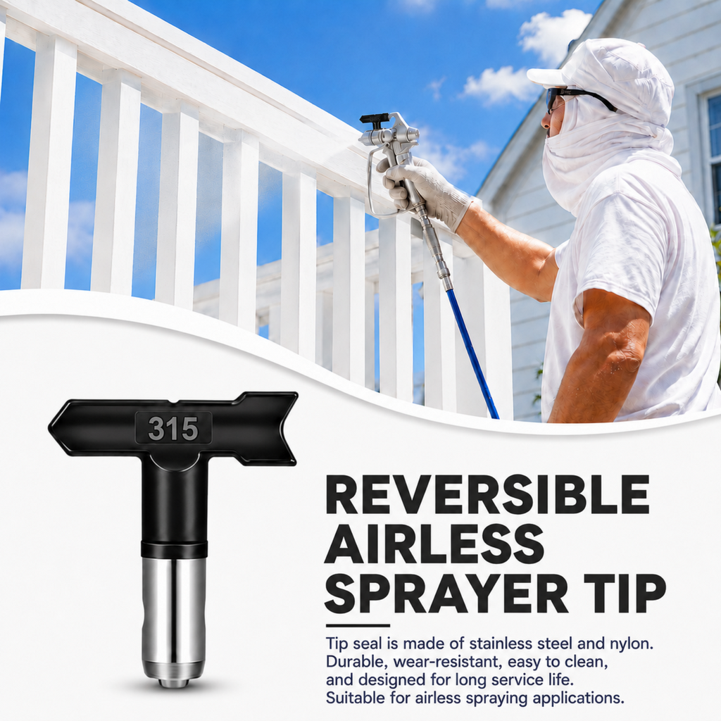 10 pcs Reversible Airless Spray Tips Set for Airless Paint Sprayer,for Wall Fence Deck Cabinet and Guns House Painting(109,213,315,411,417,515,517,519,621,623)